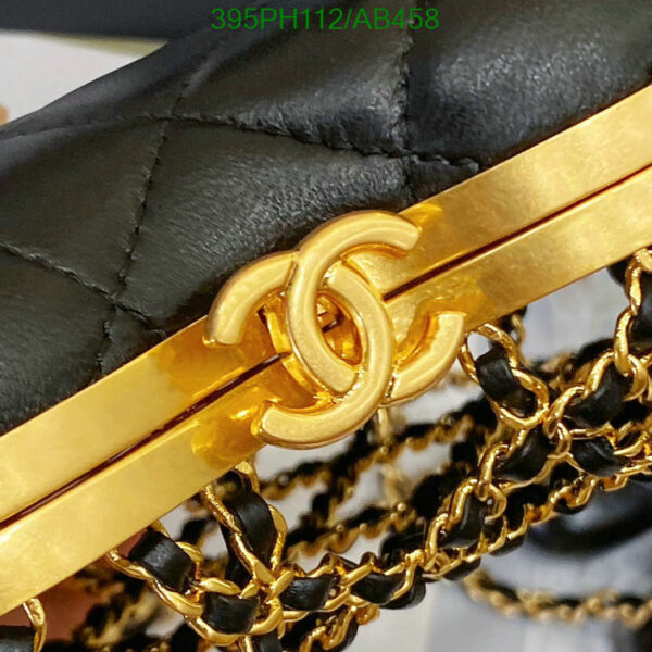 Chanel 2023 CC Heart Minaudiere Black & Gold Metal Clutch mirrror 1:1 - Image 10