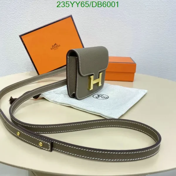 Luxury Hermes  Epsom Constance Slim Wallet Etoupe mirror 1:1 - Image 4