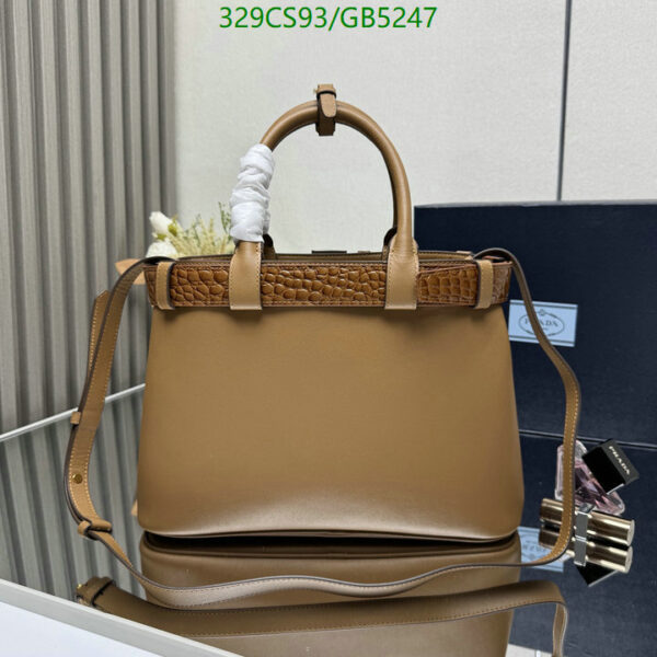 Luxury Prada Buckle Medium leather handbag with belt - Image 5