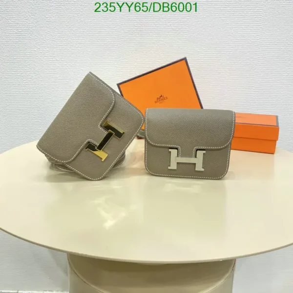Luxury Hermes  Epsom Constance Slim Wallet Etoupe mirror 1:1 - Image 11