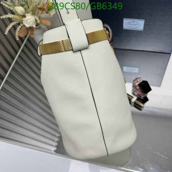 Prada Buckle leather bucket bag with jeweled belt Mirror Quality 1:1 - Image 11