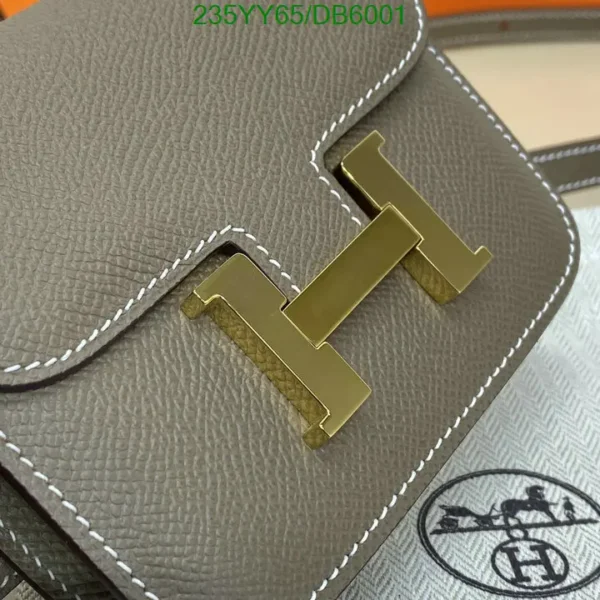 Luxury Hermes  Epsom Constance Slim Wallet Etoupe mirror 1:1 - Image 6