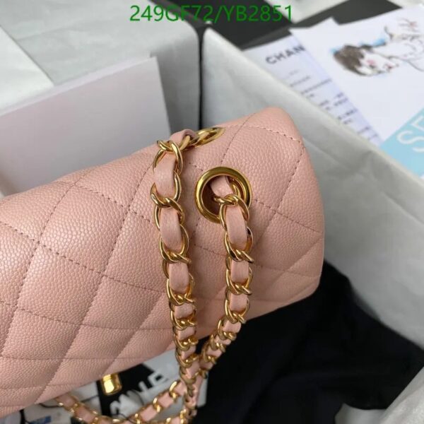 Chanel Pink Calfskin Medium Classic Double Flap Shoulder Bag 49643 - Image 7