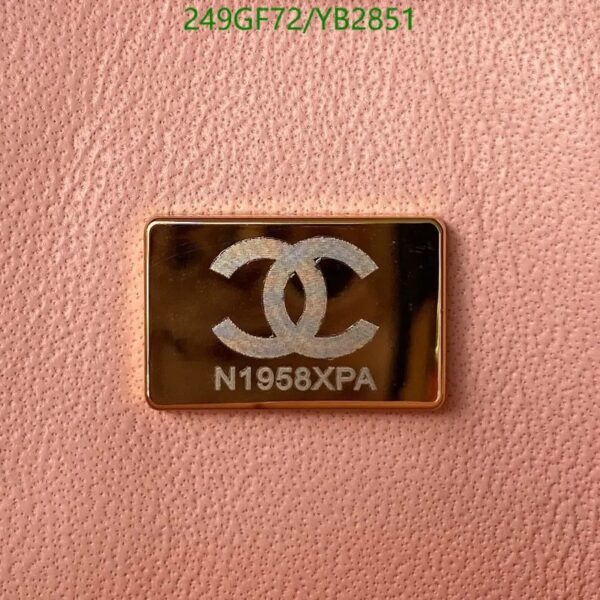 Chanel Pink Calfskin Medium Classic Double Flap Shoulder Bag 49643 - Image 11